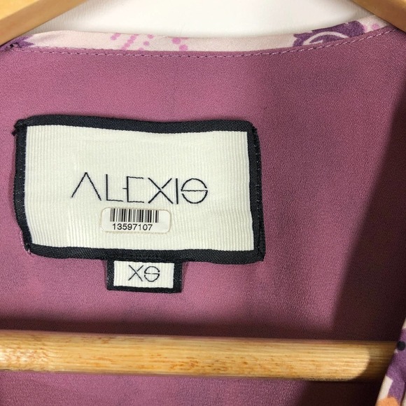 Alexis Kari Wrap Dress Sequin Floral Print  Long Sleeve Multicolor Size XS - Picture 13 of 16